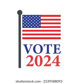 USA vote.art work.usa flag.vector design .in white back ground.