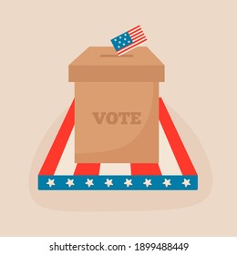 USA Votes Boxes Election Day 2020 Icon- Vector