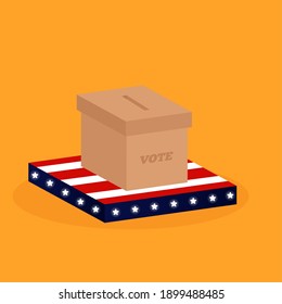 USA votes boxes election day 2020 icon- vector