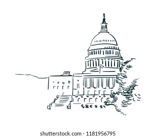 Usa Washington Sketch Vector City Stock Vector (Royalty Free ...