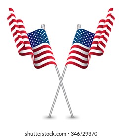 The USA Waving Flag