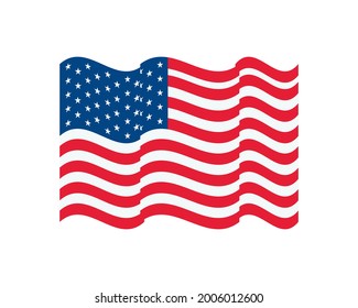 usa waving flag emblem icon