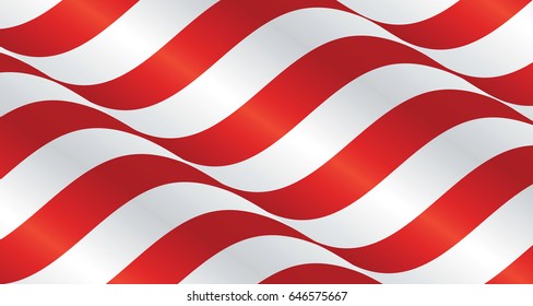 USA wavy flag ribbon landscape background