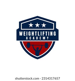 USA weightlifting sport vector illustration logo design