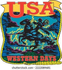 Ilustración del vector USA Western Days