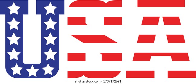 USA word flag | 4th of July Design