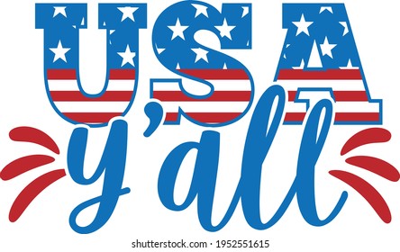 USA Y'all - 4th of July design