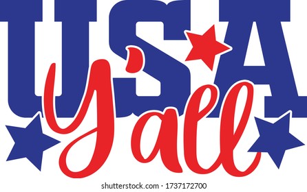 USA Y'all | 4th of July Quote