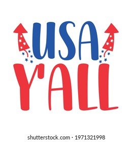 USA y'all vector arts design