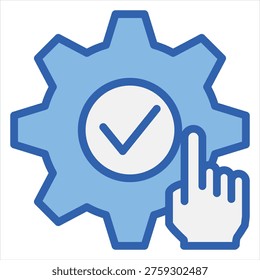 Usability Blue White Icon Illustration