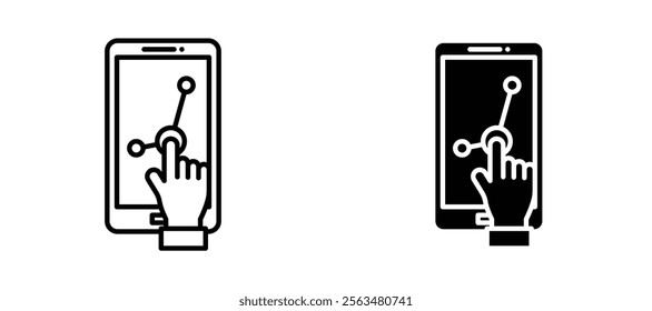 Usability icons in outline and fill. vector illustration for ui.