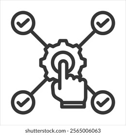 Usability Outline Icon Vector Illustration