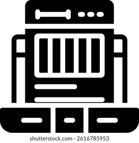 Usability Test Glyph Vector Icon Design