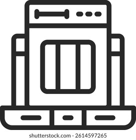 Usability Test Line Vector Icon Design