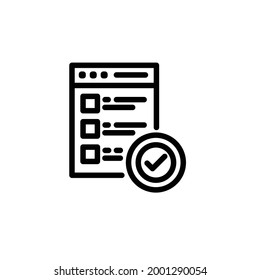 Usability testing - Flat Icon - IT related icon. Isolated on a white background EPS Vector