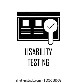 usability testing icon. Element of Web Development for mobile concept and web apps. Detailed usability testing icon can be used for web and mobile. Premium icon on white background