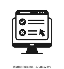 Ícone de teste de usabilidade - Ilustração de vetor de estilo misto
