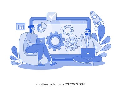 Usability Testing Illustration concept on white background