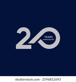 Usable anniversary logo concept. Corporate. Modern design for business and celebration events.