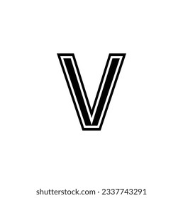 Usable for Business and Healthcare Medical Logos. Flat Vector Logo Design Template Element.  Abstract Letter V Logo. Geometric Rounded Triangle with Dot Liquid Water Drop. 