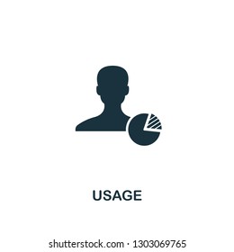 Usage icon. Premium style design, pixel perfect usage icon for web design, apps, software, printing usage.