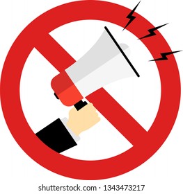 usage of megaphone is prohibited in this area