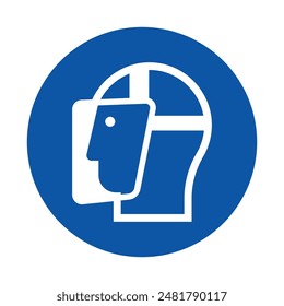 usar viseira wear visor helmet icon logo vector design