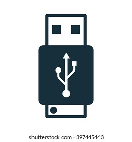 usb 3.0 icon flash drive on white background