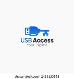 USB Access Logo Vector Template Design. Good for Business, Start up, Agency, and Organization