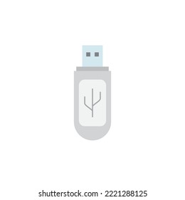 USB Bluetooth icon in color, isolated on white background 