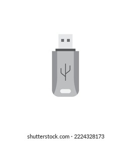 Icono USB Bluetooth en color, aislado en fondo blanco 