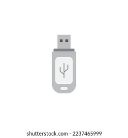 USB Bluetooth icon in color, isolated on white background 