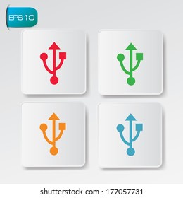 Usb buttons,vector