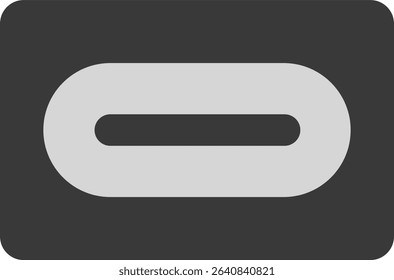 usb c port icon flat style design