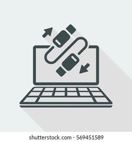 Usb cable connection - Flat minimal icon