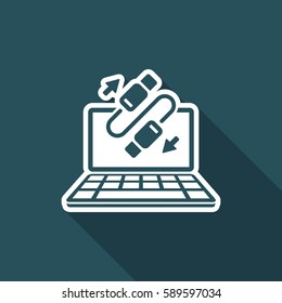 Usb cable connection - Flat minimal icon