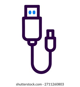 USB-Kabelverbindung, Vektorgrafik