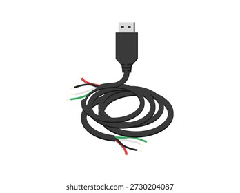 USB Cable Connector Damaged Illustration