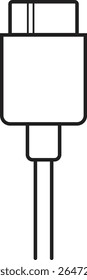 Ícone do conector do cabo USB. USB tipo relâmpago e micro usb telefone carregador vetor isolado fundo transparente. Conecte o símbolo do adaptador. Conector do dispositivo eletrônico. Sinal de carregador de smartphone.