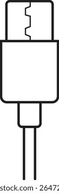 Ícone do conector do cabo USB. USB tipo relâmpago e micro usb telefone carregador vetor isolado fundo transparente. Conecte o símbolo do adaptador. Conector do dispositivo eletrônico. Sinal de carregador de smartphone.