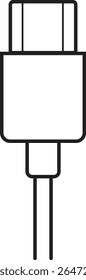 Ícone do conector do cabo USB. USB tipo relâmpago e micro usb telefone carregador vetor isolado fundo transparente. Conecte o símbolo do adaptador. Conector do dispositivo eletrônico. Sinal de carregador de smartphone.