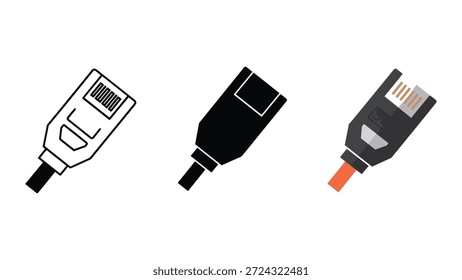 Usb cable connectors in different styles