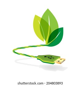 USB cable with eco concept
