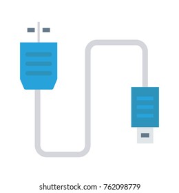 USB cable Flat icon