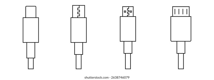 USB cable icon . usb icon . 