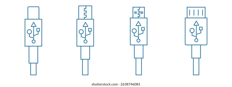 USB cable icon . usb icon . 