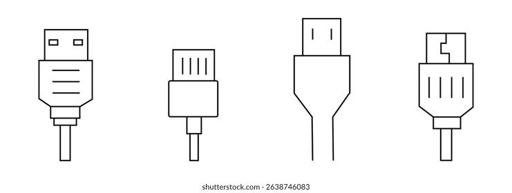USB cable icon . usb icon . 