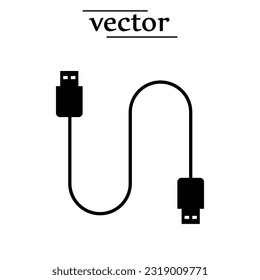 USB cable icon, Charger symbol modern, simple, vector, icon for website design, mobile app, ui. Vector.eps