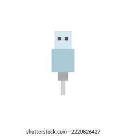 USB-Kabel-Symbol in Farbe einzeln auf weißem Hintergrund 