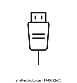 USB cable icon design isolated on white background